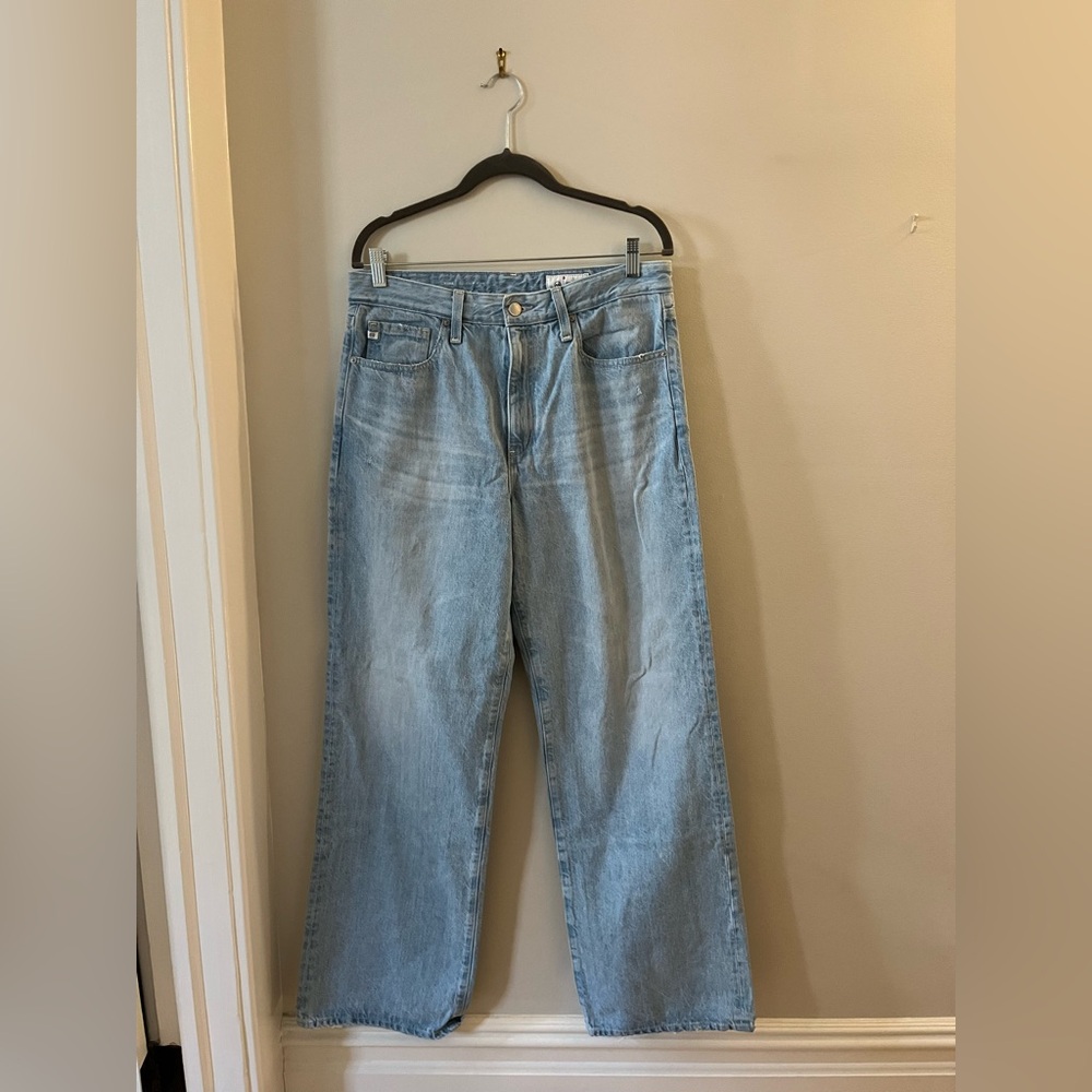 AG Kora Wide Legged Blue Jeans in Light Wash Size30